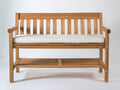 Banc de jardin - Bois-Textile - 128x55x90 cm - Naturel-Écru - Classique