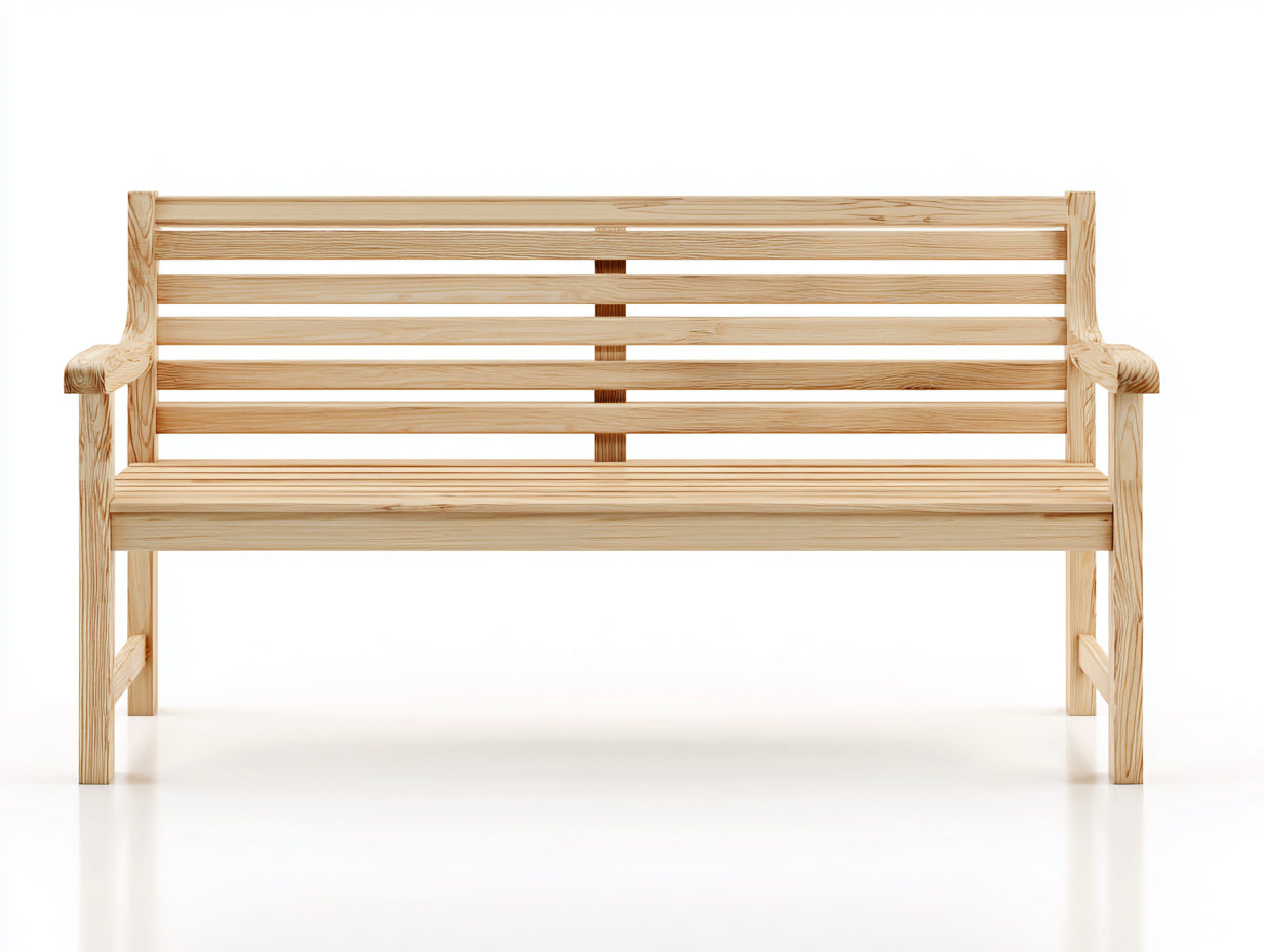 Banc de jardin - bois - 176x58x86 cm - beige - style épuré