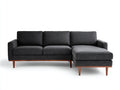 Canapé d'angle - tissu - 258x156x83 cm - gris foncé - style moderne