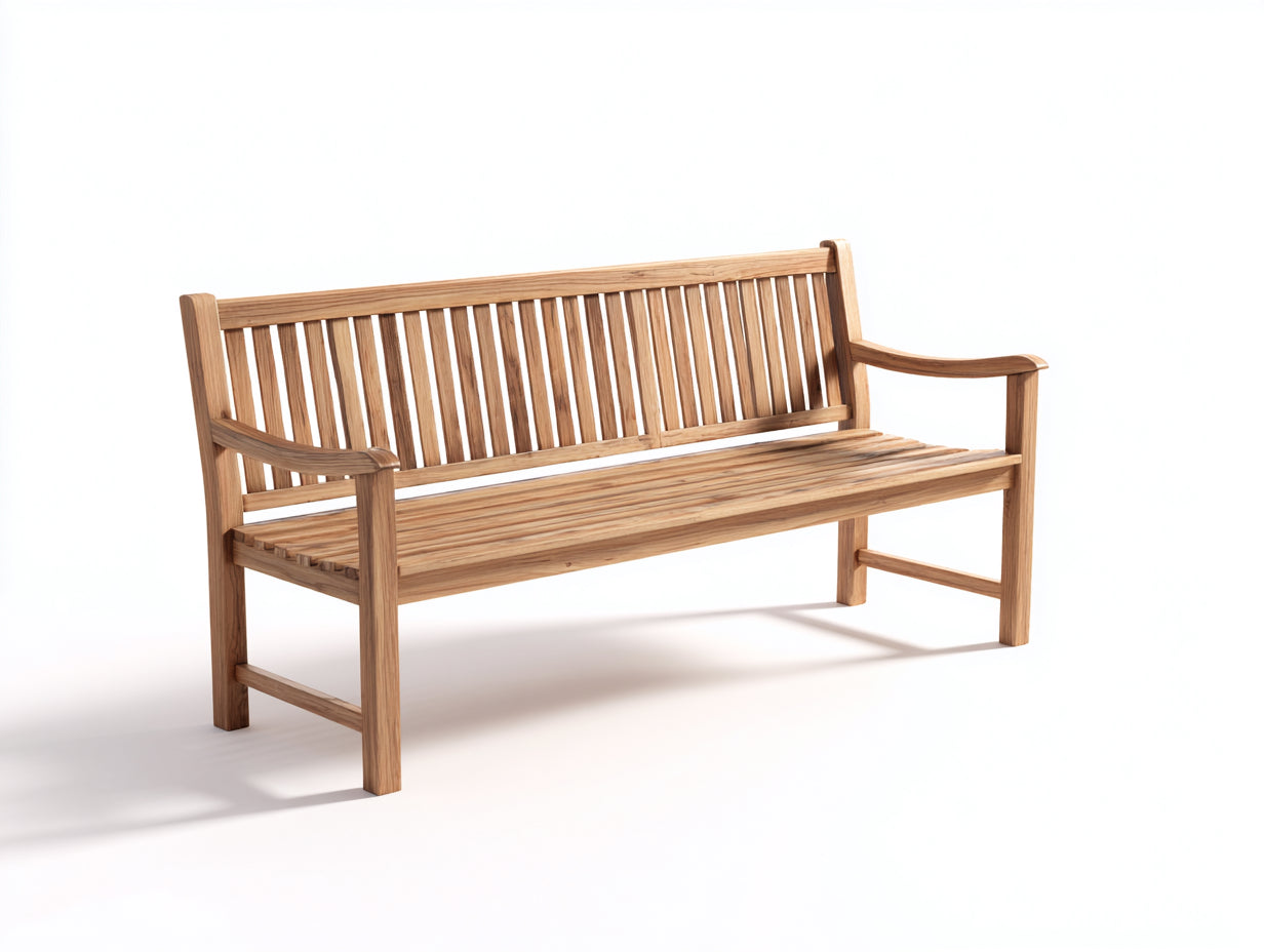 Banc de jardin - Bois - 162x59x87 cm - Naturel - Classique