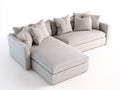 Canapé d'angle - tissu - 292x182x74 cm - beige - style contemporain