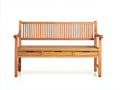 Banc de jardin - bois - 168x57x92 cm - marron - style classique avec rangement