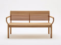 Banc de jardin - bois - 172x58x87 cm - marron clair - style contemporain