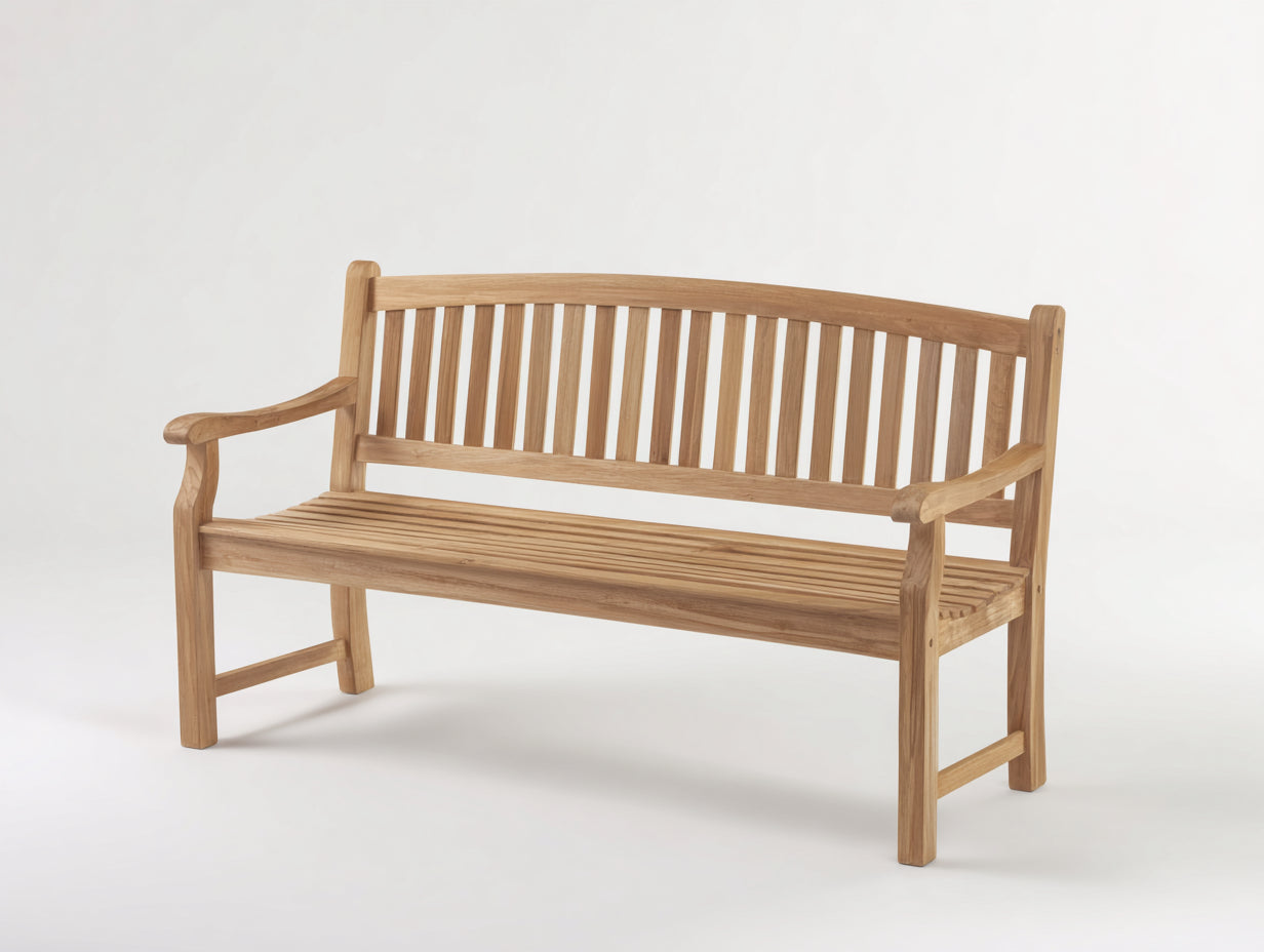 Banc de jardin - bois - 178x62x90 cm - beige - style classique