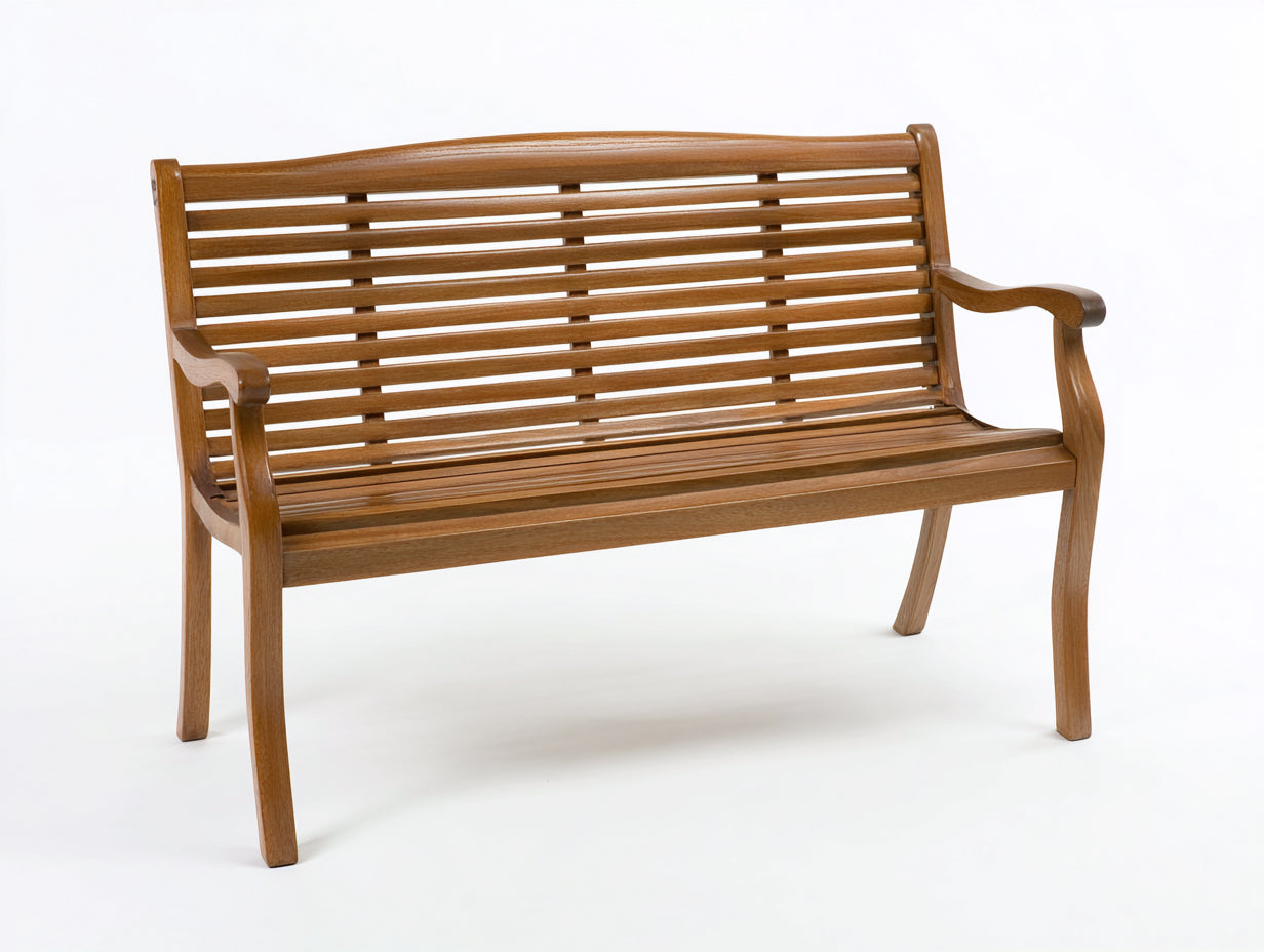 Banc de jardin - bois - 180x62x91 cm - marron - style classique