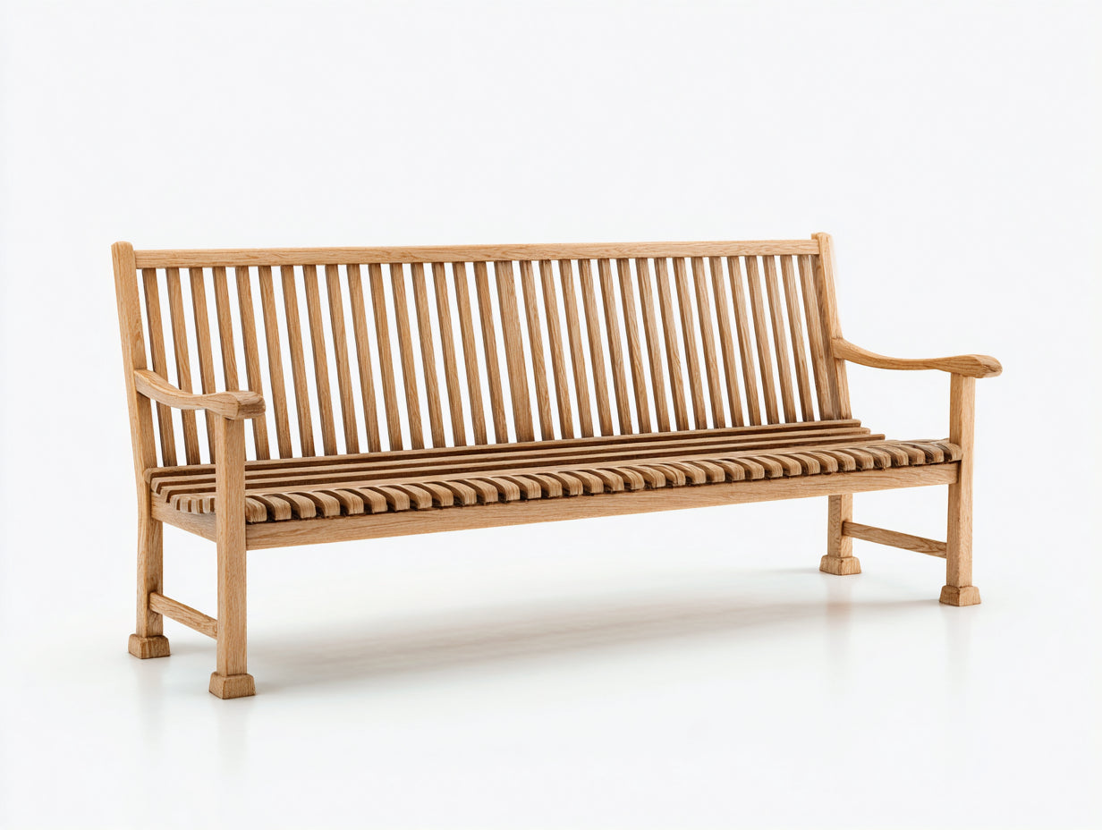 Banc de jardin - Bois - 164x60x85 cm - Naturel - Classique