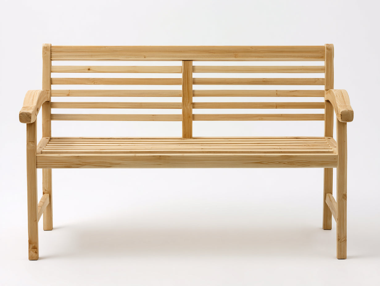 Banc de jardin - bois - 170x60x89 cm - beige - style naturel
