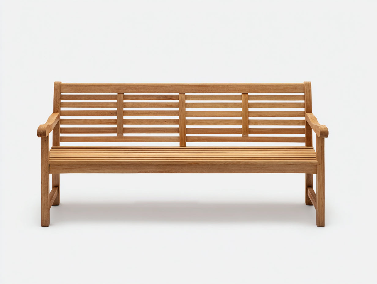 Banc de jardin - Bois - 150x57x88 cm - Naturel - Classique